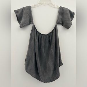 Sun & Shadow-Nordstrom Strapless/Off The Shoulder Flowy Crop Top-XXS-Color:Gray